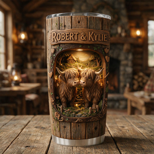 I'm Yours - Personalized Highland Cow Tumbler