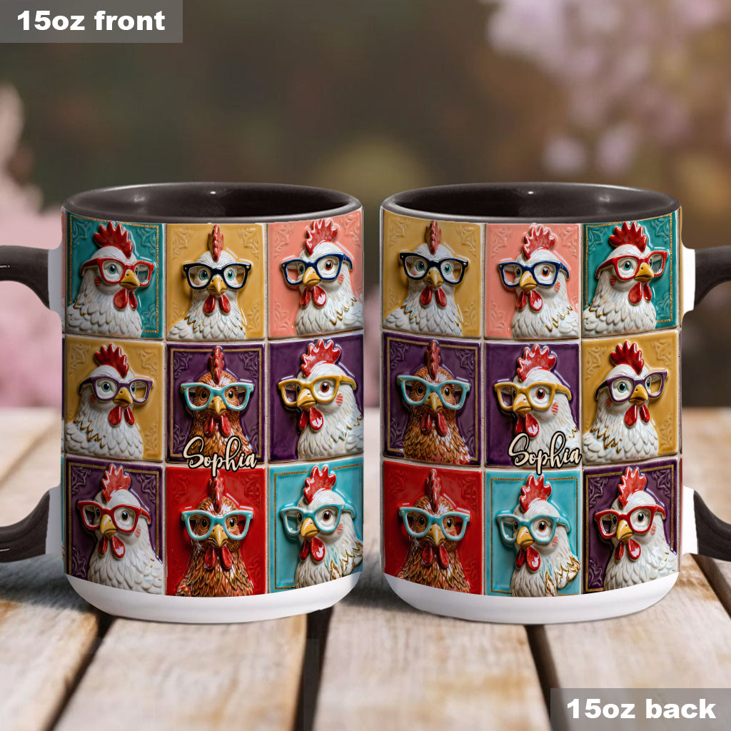 Mug personnalisé « Love Chicken » avec motif poulet