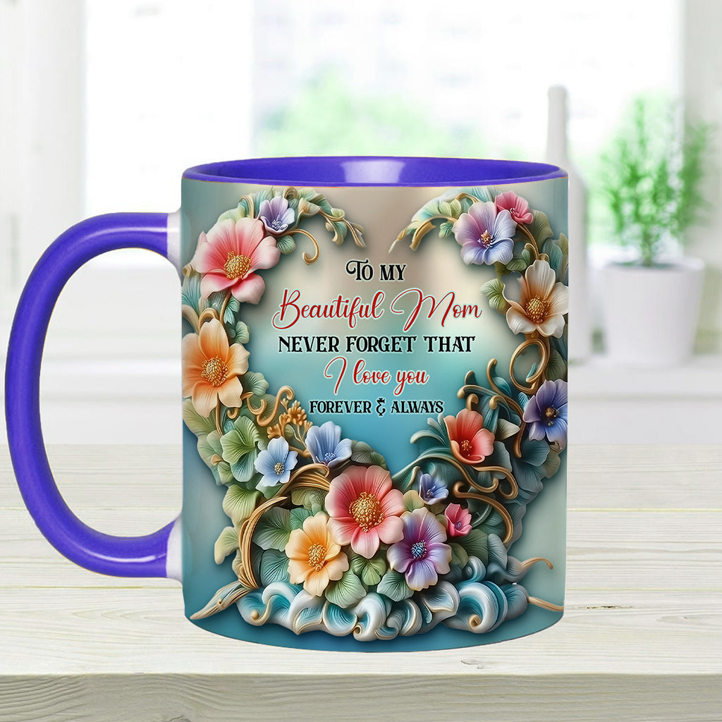 À ma magnifique maman/grand-mère, n'oublie jamais que je t'aime - Mug personnalisé « Maman »