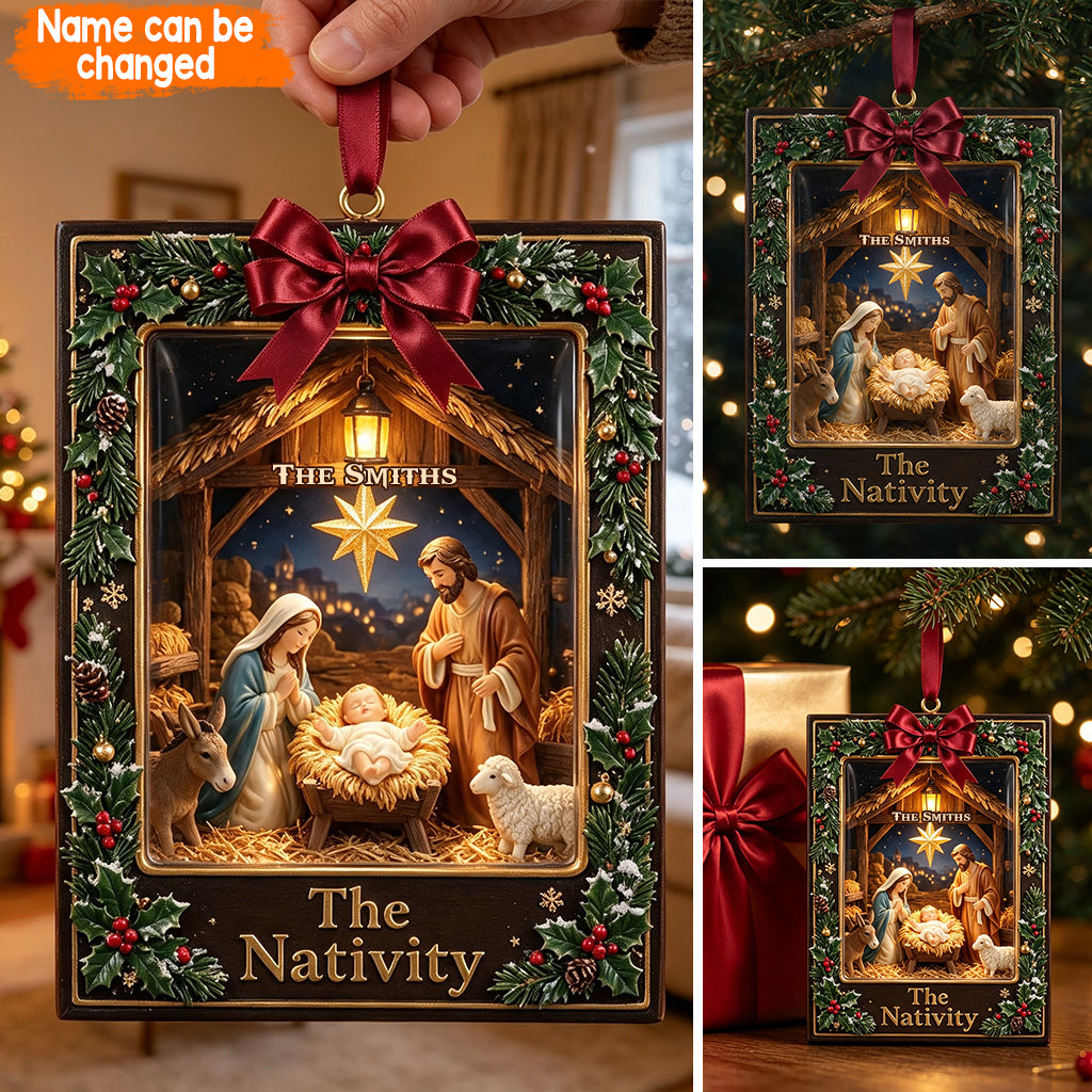The Nativity - Personalized Christian Ornament