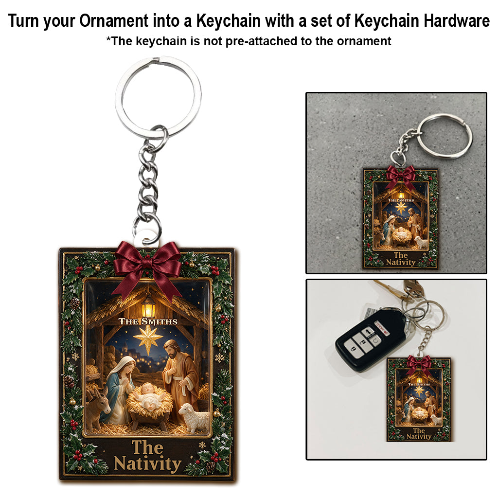 The Nativity - Personalized Christian Ornament