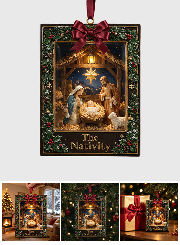 The Nativity - Personalized Christian Ornament