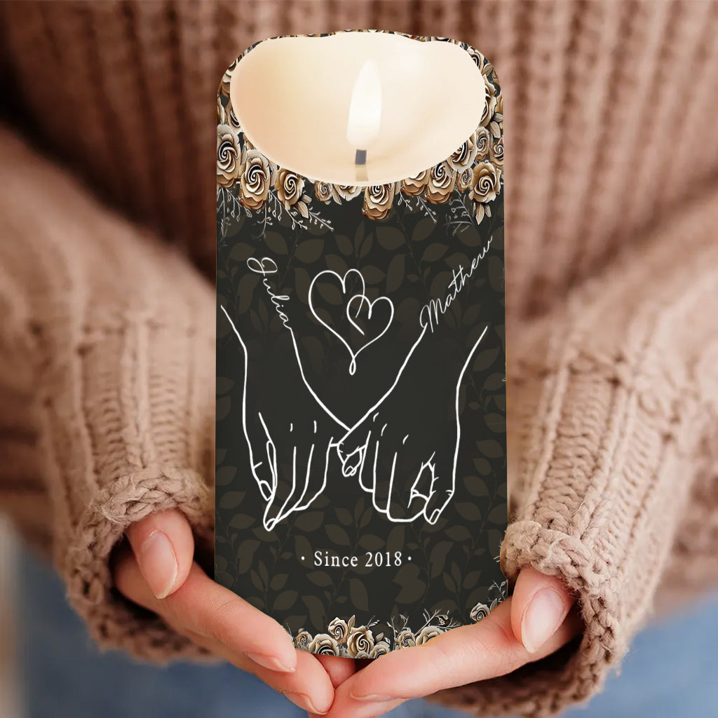 You & Me - Personalized Couple Flameless Candle