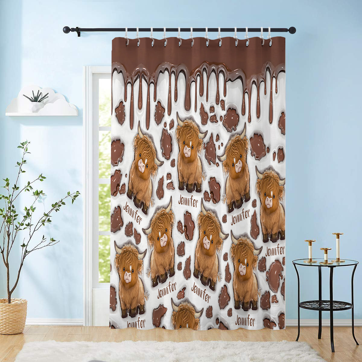 Highland Cows Lover - Personalized Highland Cow Blackout Window Curtain/ Drapes Set