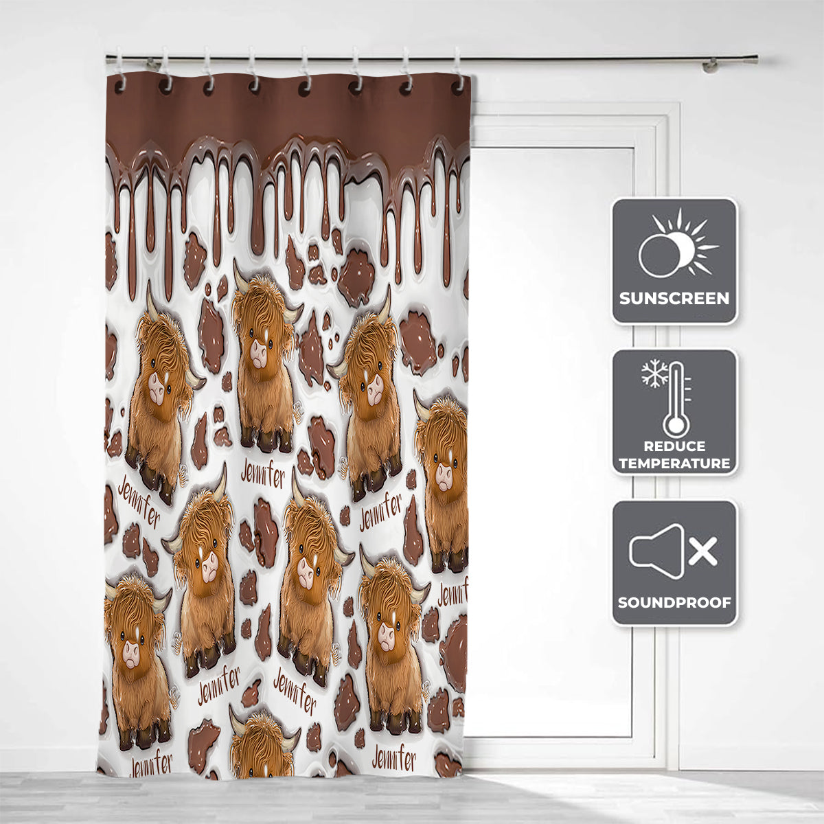 Highland Cows Lover - Personalized Highland Cow Blackout Window Curtain/ Drapes Set