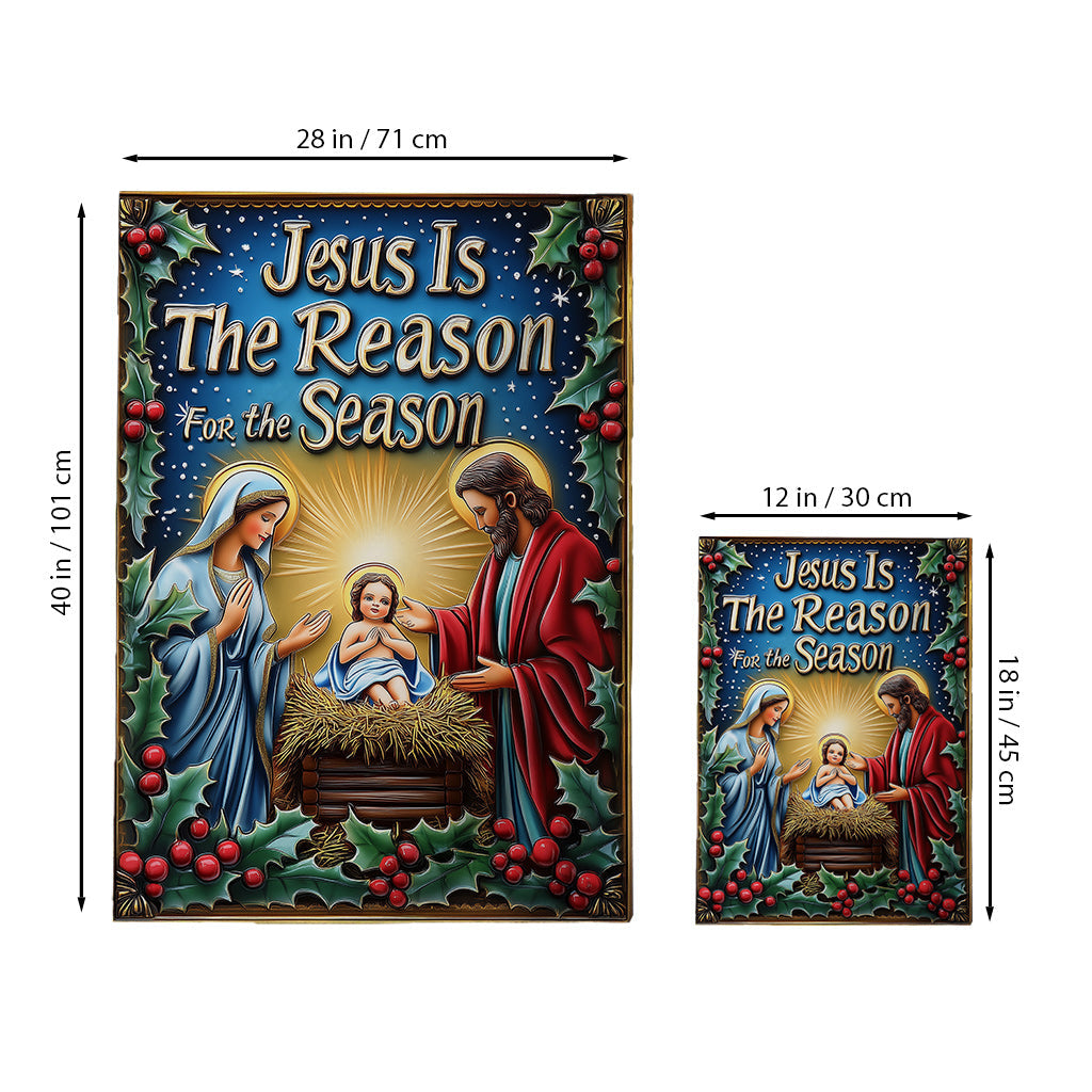 Jesus Is The Reason For The Season - Christian Garden Flag