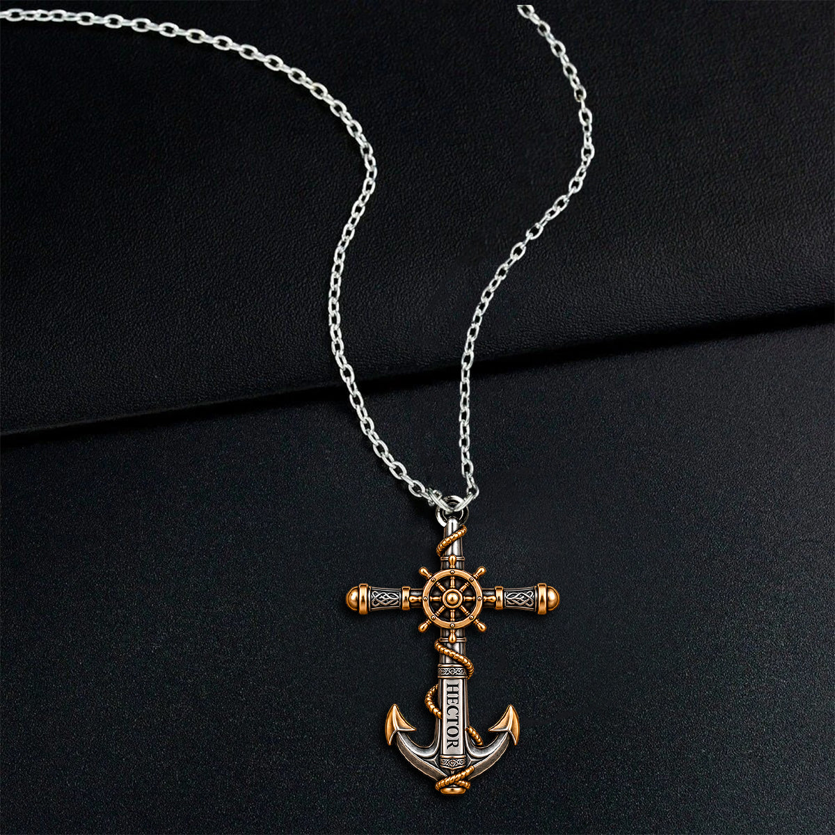 Anchor - Personalized Boating Shaped Metal Pendant Necklace