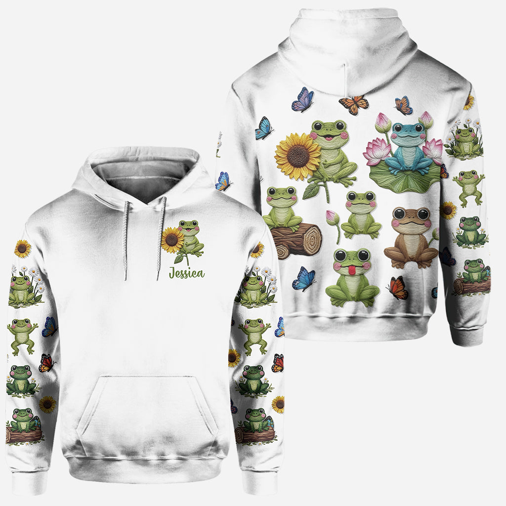 Just A Girl Who Loves Frogs - Personalized Frog Hoodie and Leggings