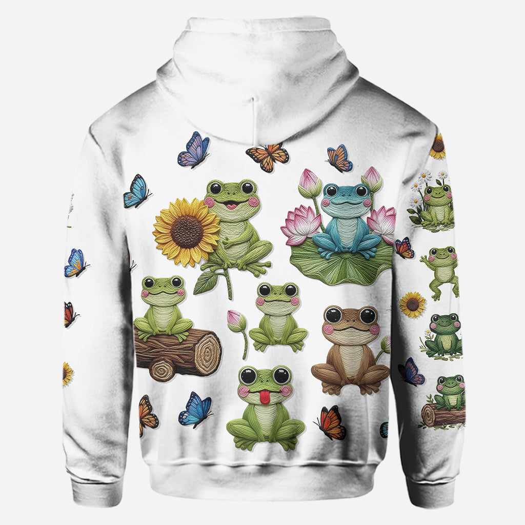 Just A Girl Who Loves Frogs - Personalized Frog Hoodie and Leggings