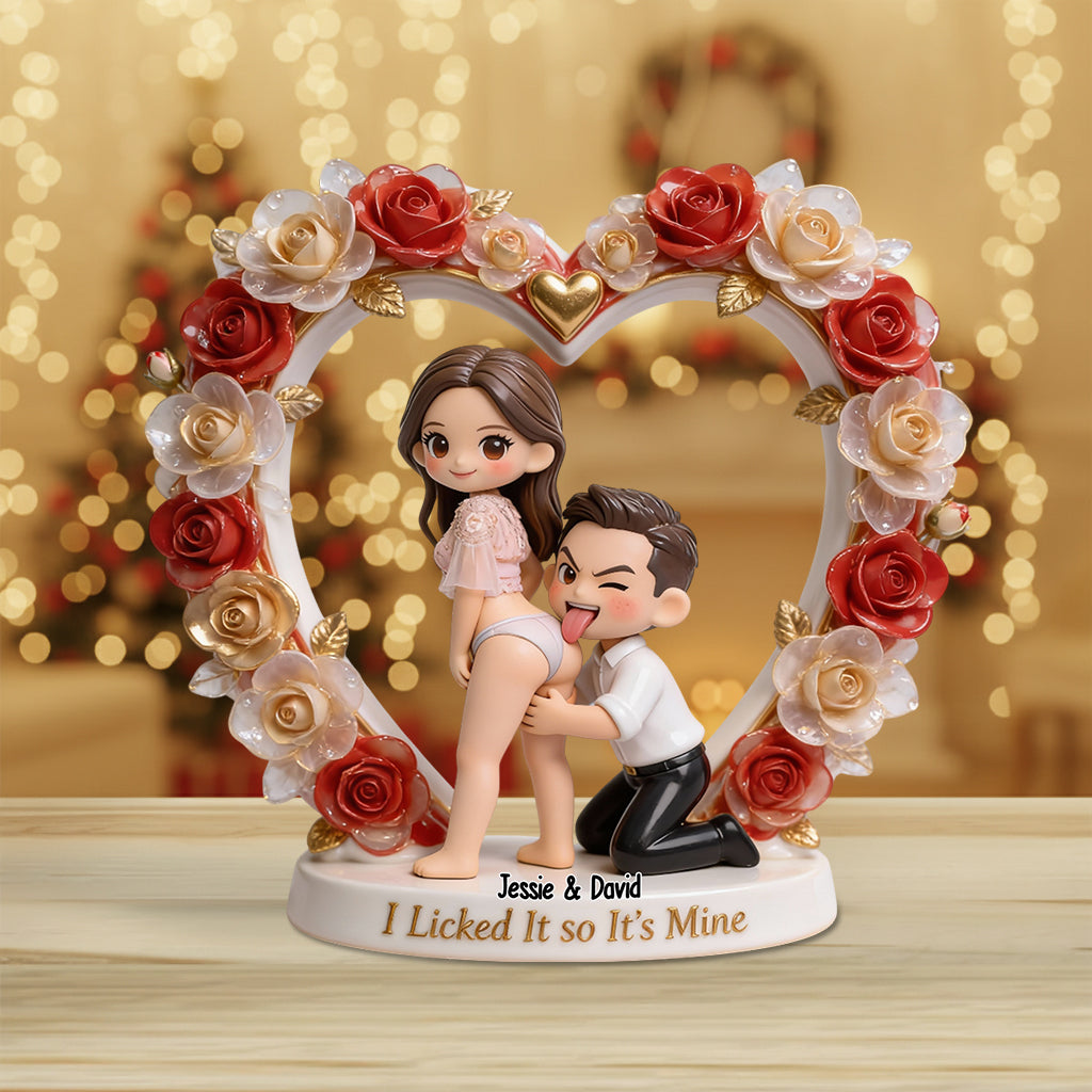 It's Mine - Personalized Spicy Couple Custom Shaped Acrylic Plaque