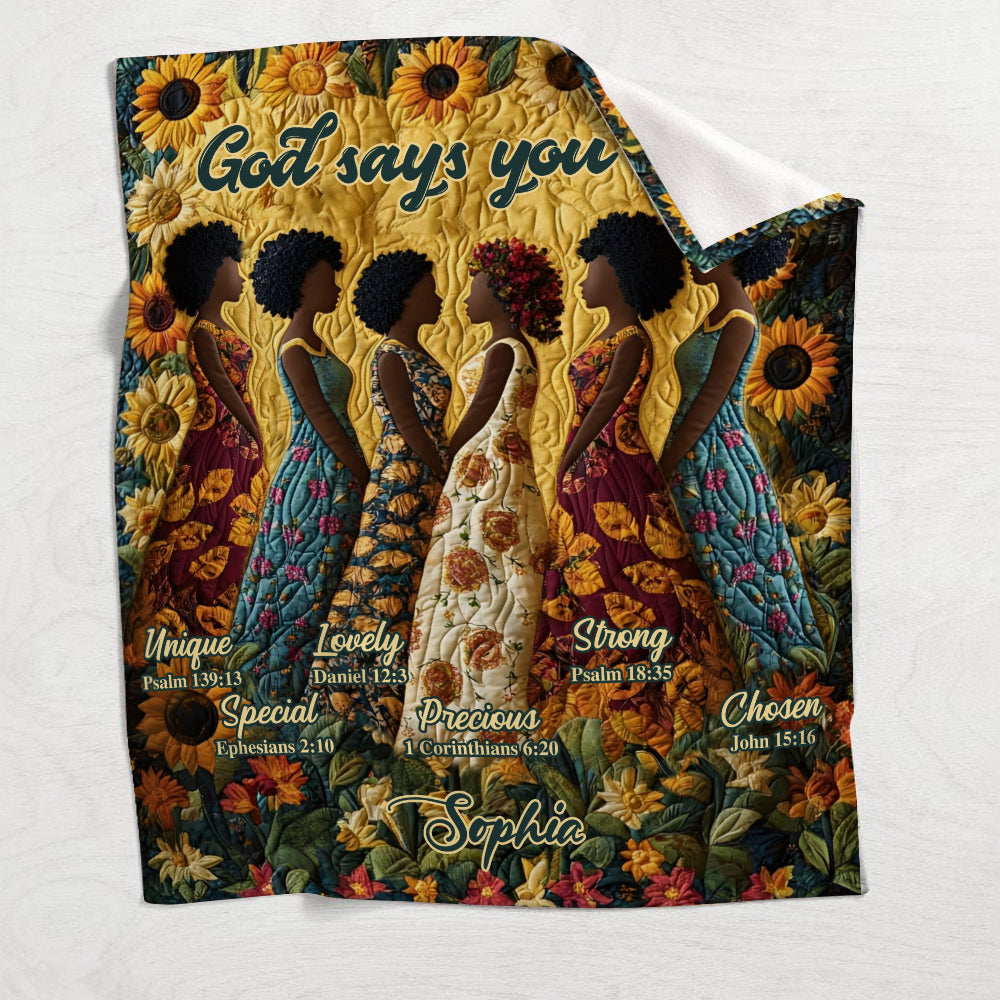 Dieu dit que tu es - Couverture afro-américaine personnalisée