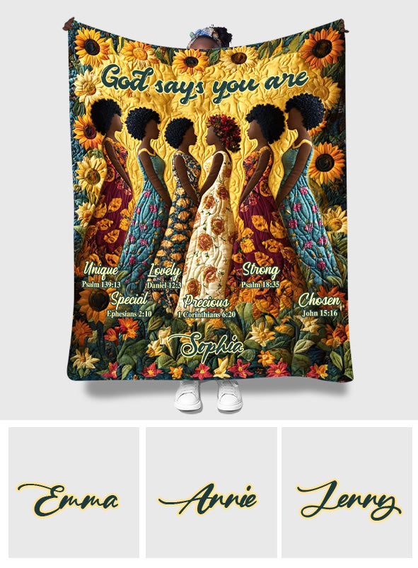 Dieu dit que tu es - Couverture afro-américaine personnalisée