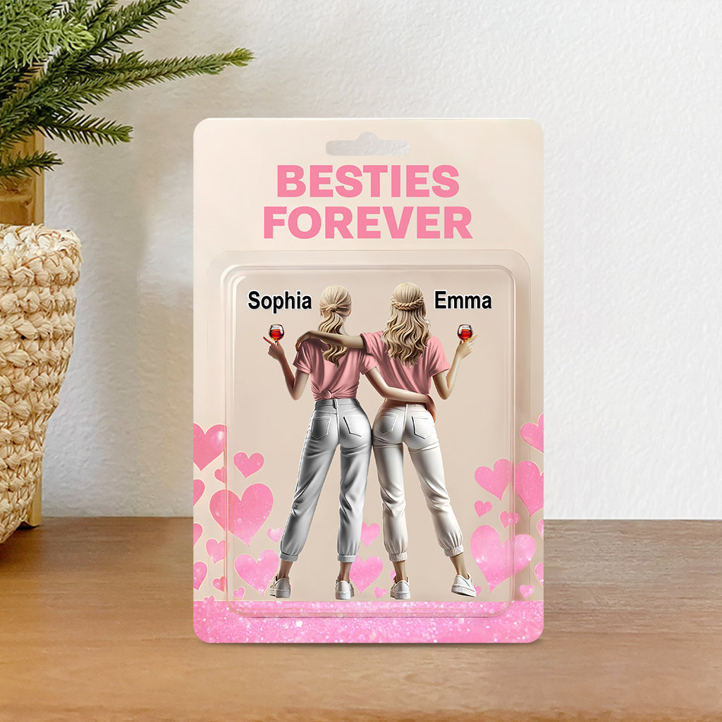 Besties Forever - Personalized Bestie Custom Shaped Acrylic Plaque