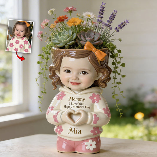 I Love You - Personalized Mother Acrylic Pot