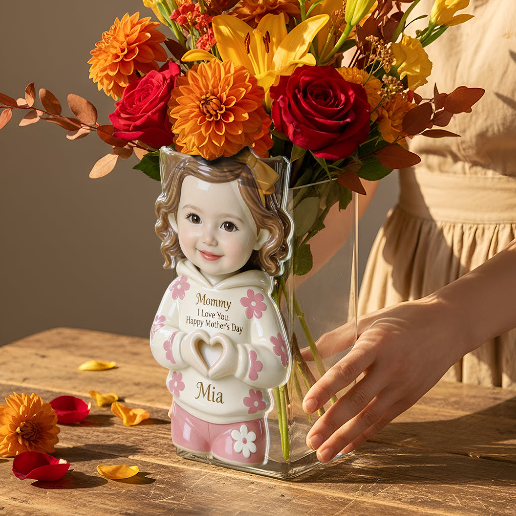 I Love You - Personalized Mother Acrylic Pot