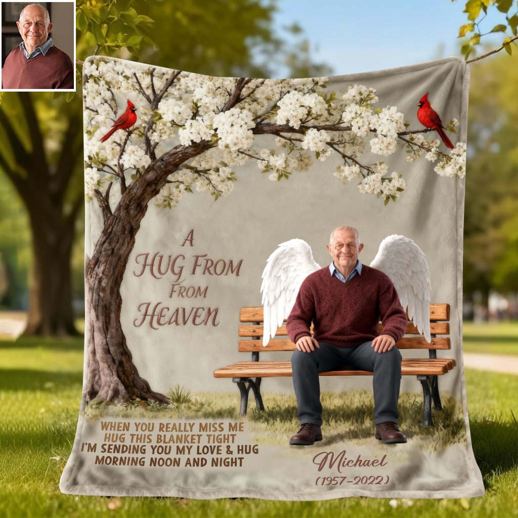 Un câlin du ciel - Couverture commémorative personnalisée