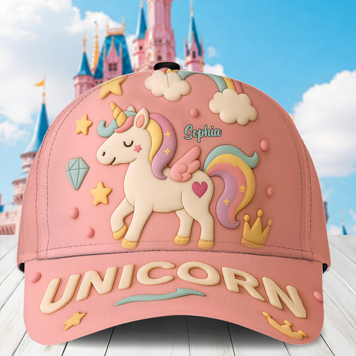 Casquette classique personnalisée pour enfant Licorne mignonne