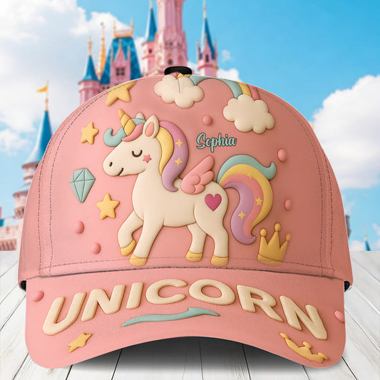 Casquette classique personnalisée pour enfant Licorne mignonne