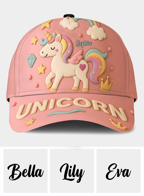 Casquette classique personnalisée pour enfant Licorne mignonne