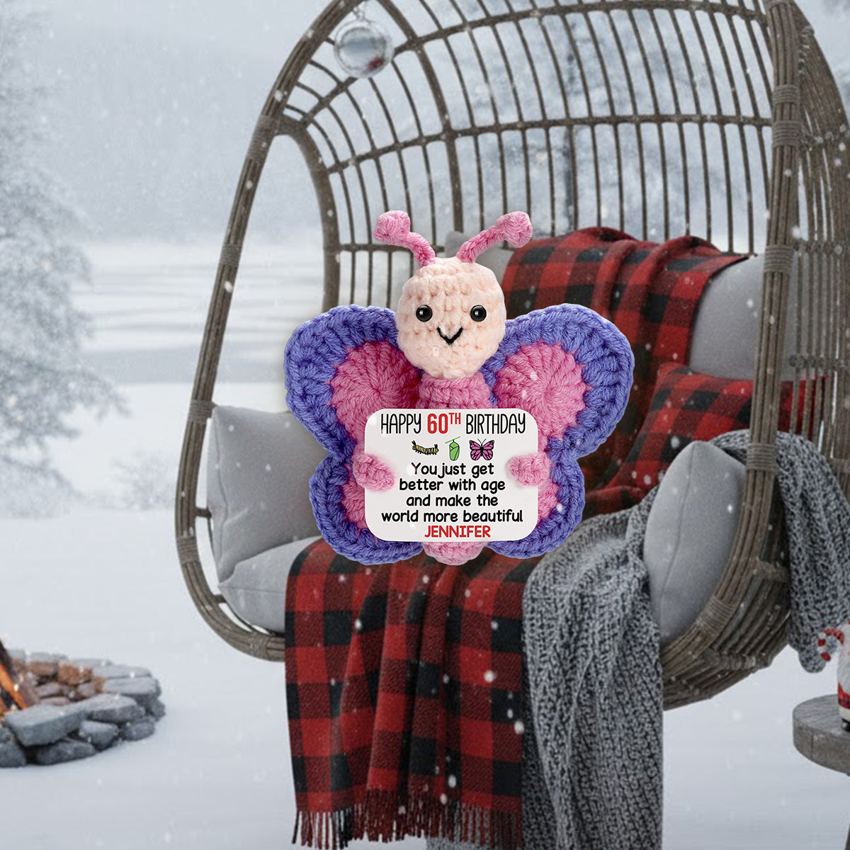 Happy Birthday - Personalized Birthday Premium Faux Fur Pillow