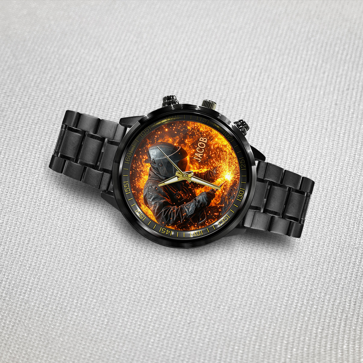 Gift For Welder Man - Personalized Welder Hand Watch