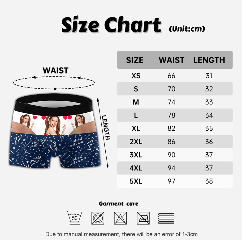 I Licked It So It's Mine - Personalized Spicy Couple Men’s Boxer Briefs