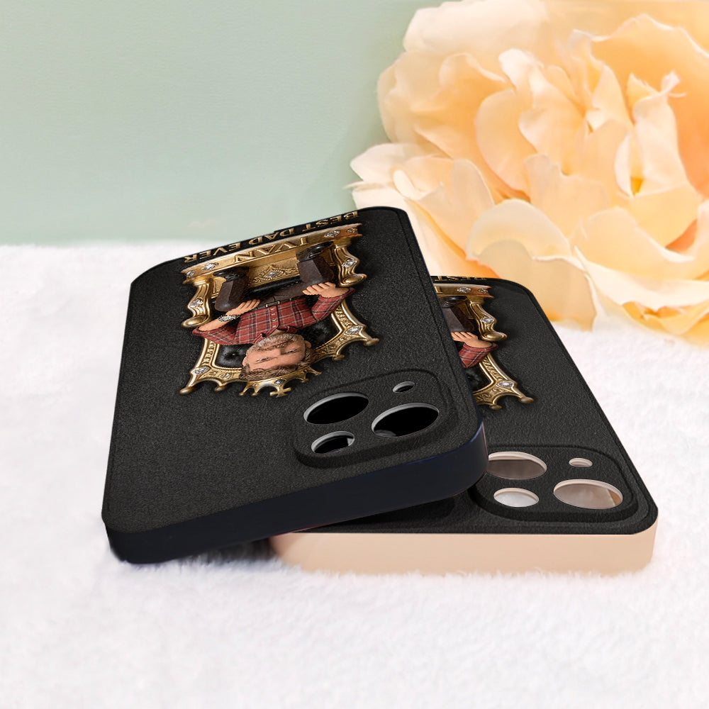 Le Roi Papa - Coque de téléphone en cuir personnalisée 3D