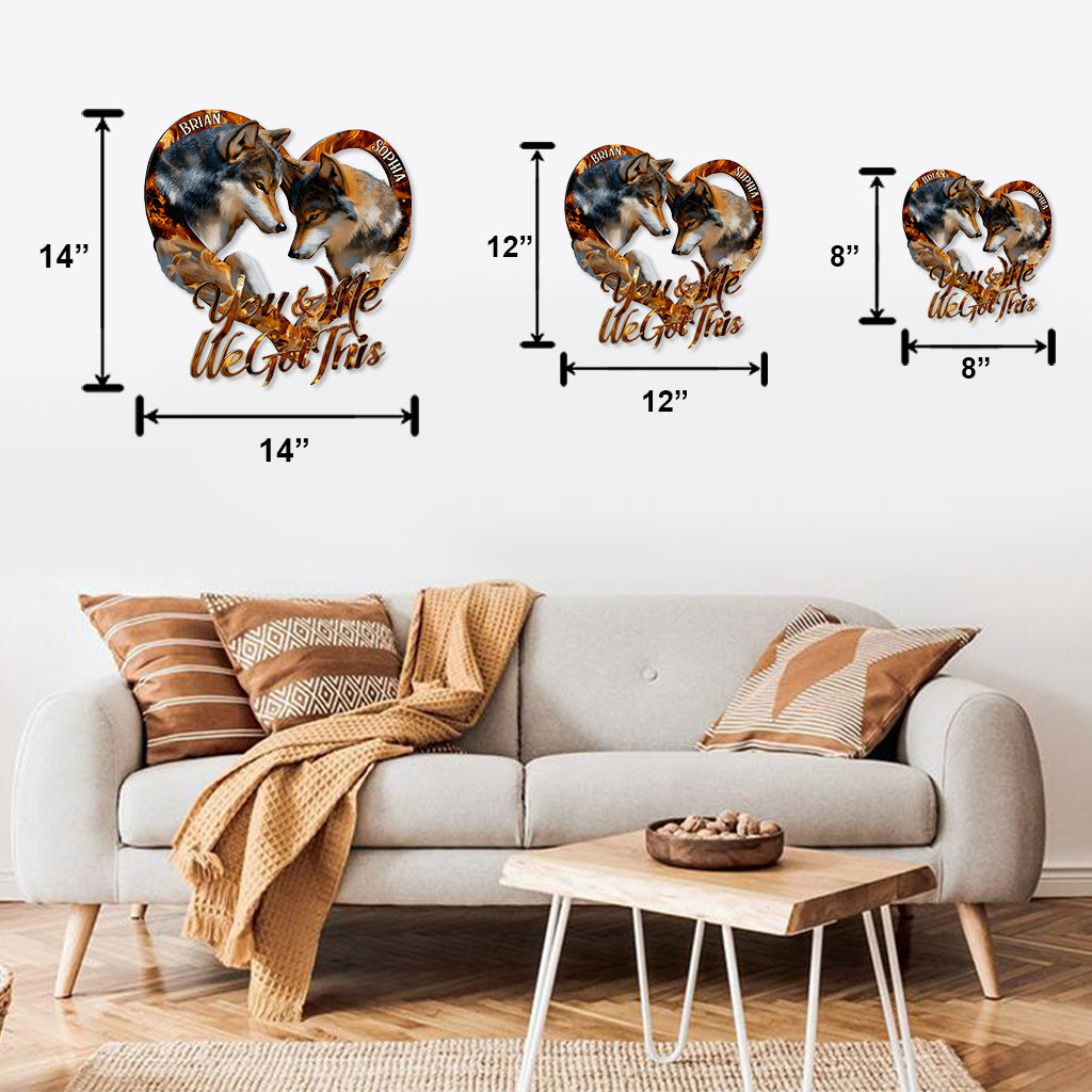 Toi et moi, on gère ! - Plaque métallique personnalisée découpée au loup