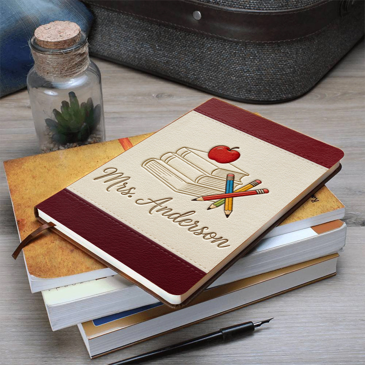 Teacher Gifts - Personalized Teacher Leather Journal