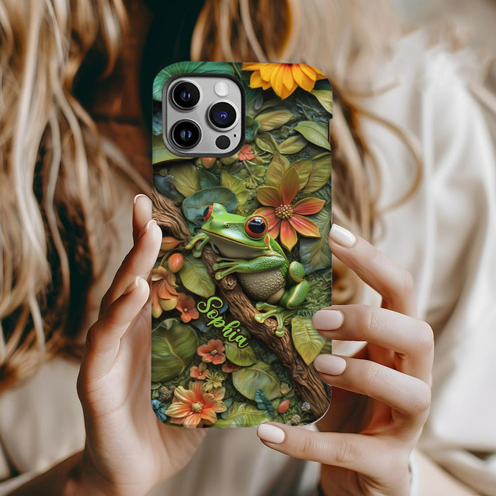 Adorable Grenouille - Coque de téléphone personnalisée avec imprimé grenouille
