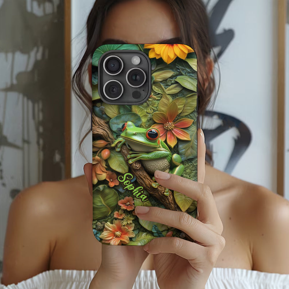 Adorable Grenouille - Coque de téléphone personnalisée avec imprimé grenouille