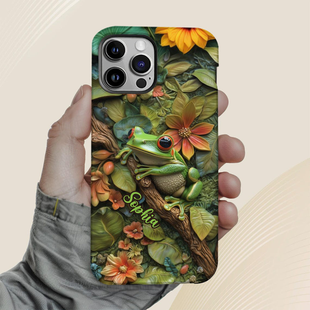 Adorable Grenouille - Coque de téléphone personnalisée avec imprimé grenouille