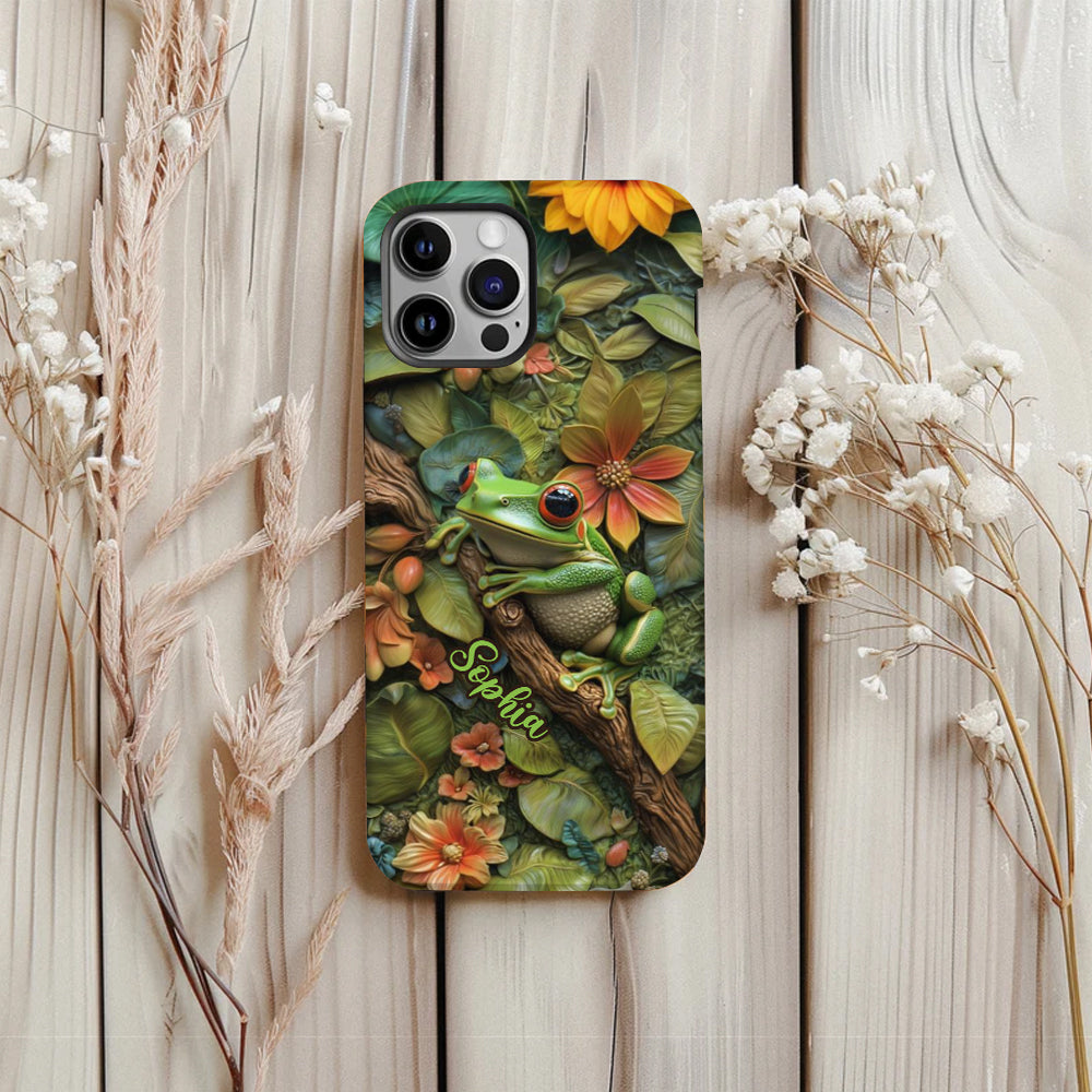 Adorable Grenouille - Coque de téléphone personnalisée avec imprimé grenouille