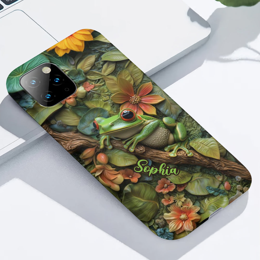 Adorable Grenouille - Coque de téléphone personnalisée avec imprimé grenouille