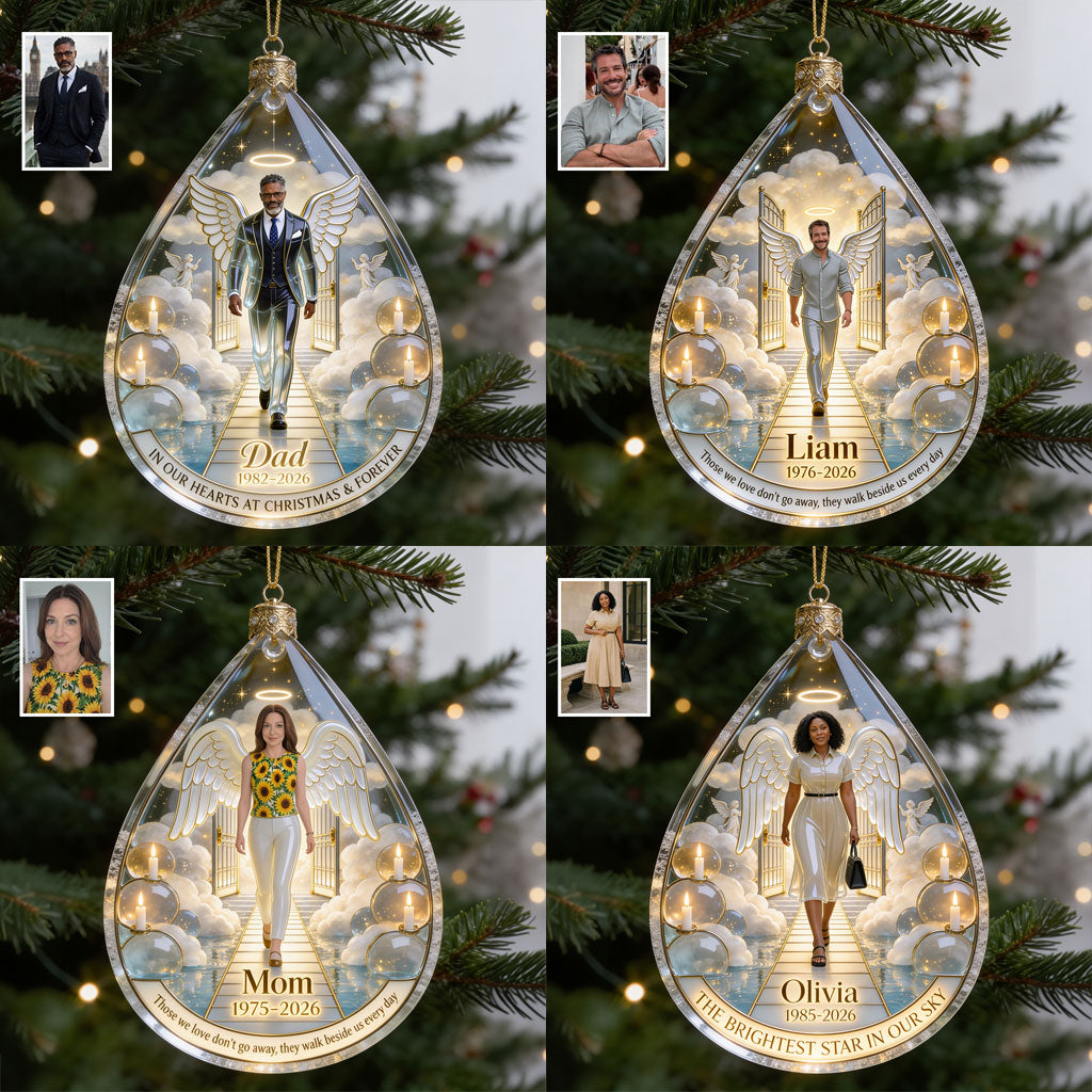 Ornement Mémorial Ange Noël - Ornement Mémorial Personnalisé