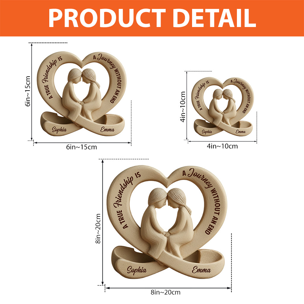 Une véritable amitié - Plaque acrylique personnalisée pour meilleure amie