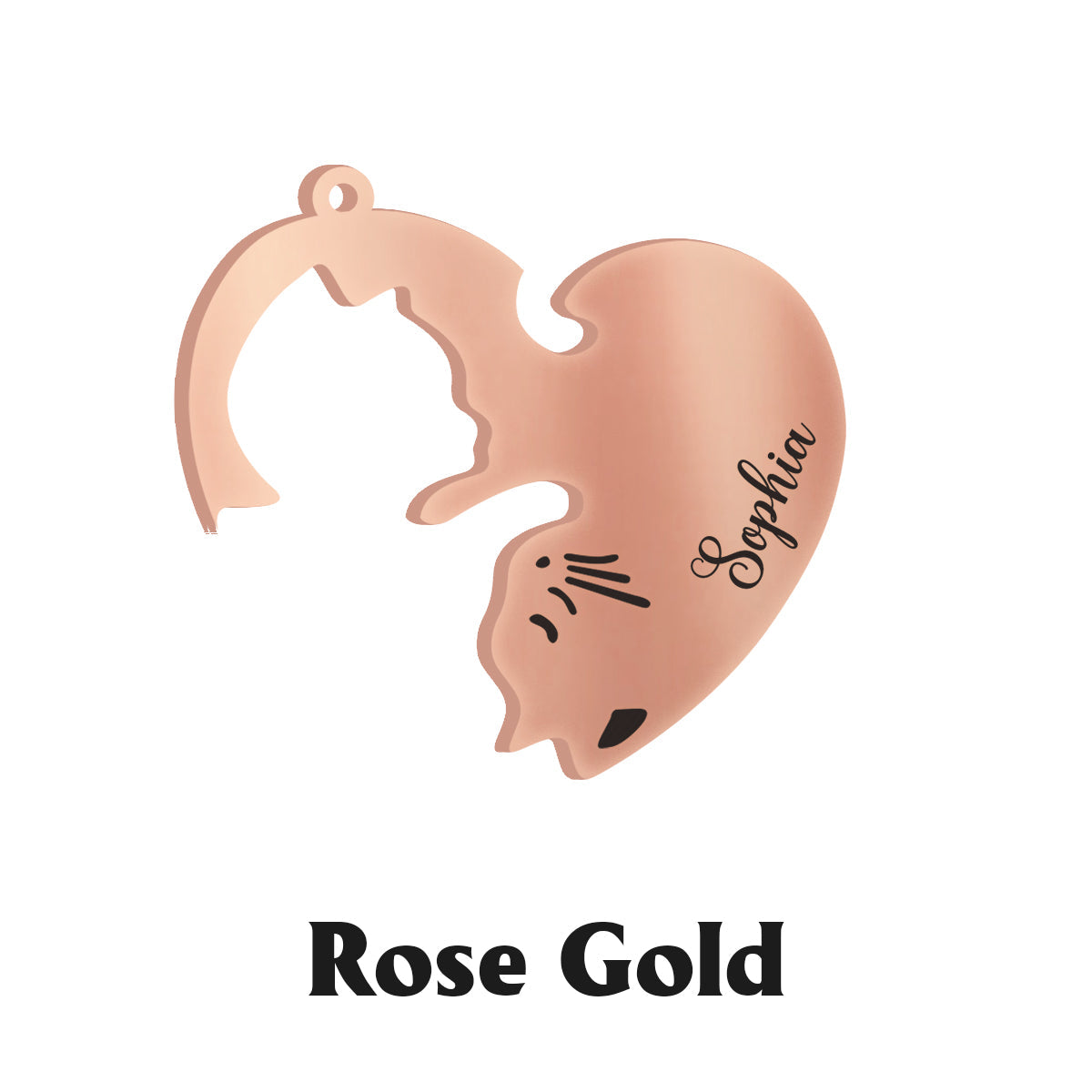 Love Cats - Personalized Cat Matching Pendant Necklace