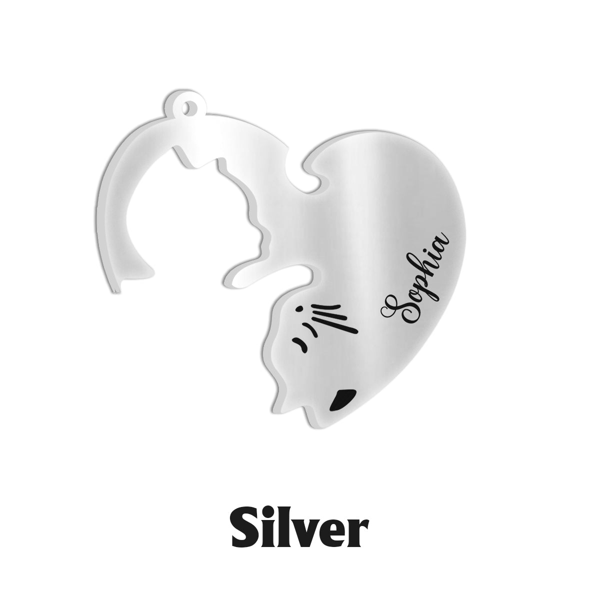 Love Cats - Personalized Cat Matching Pendant Necklace