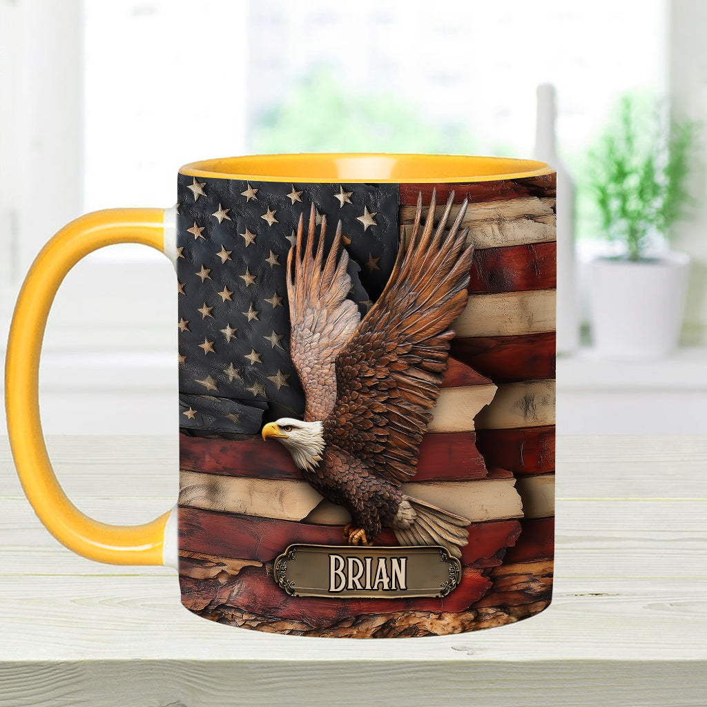 God Bless America - Personalized Independence Day/ 4th of July Accent Mug