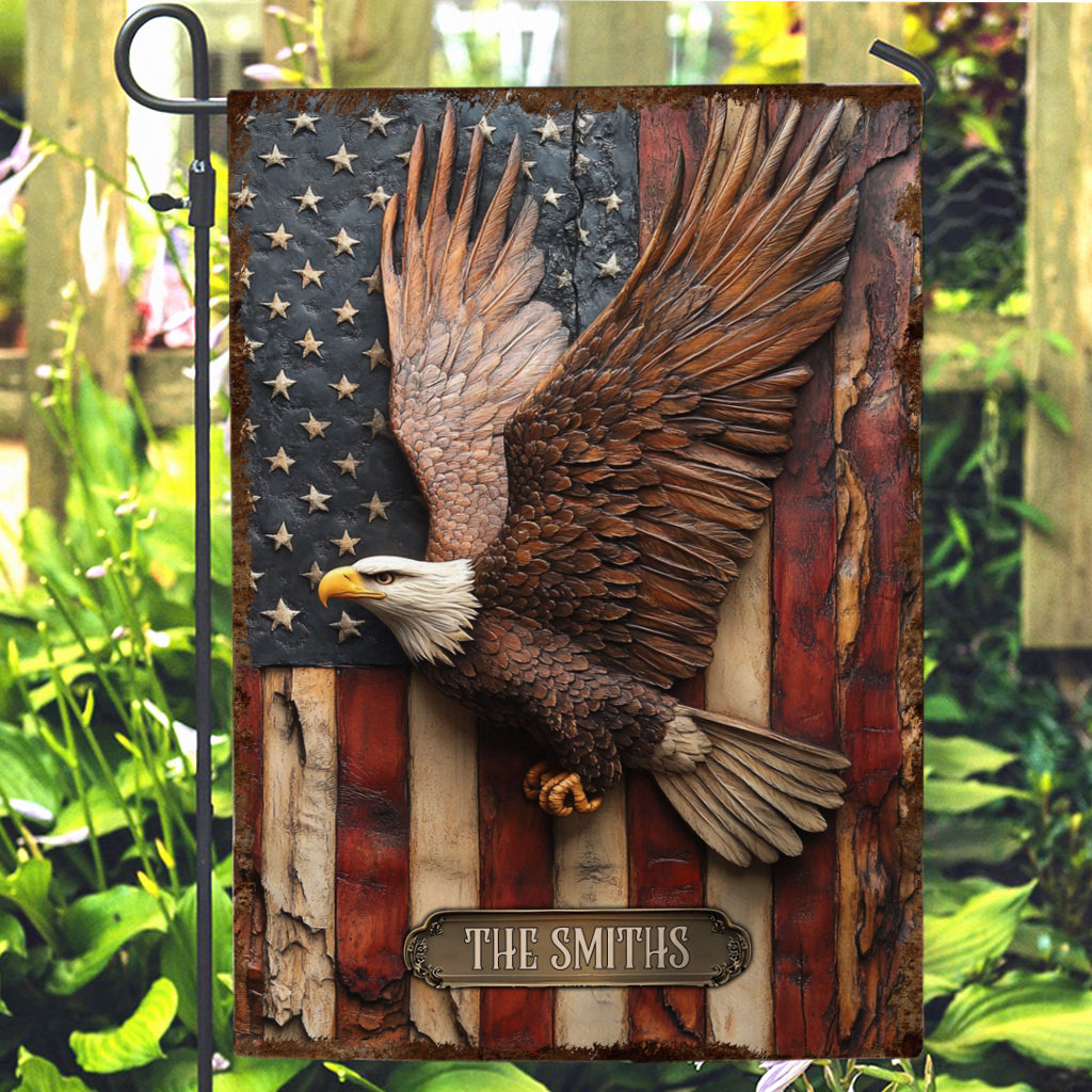 Que Dieu bénisse l'Amérique - Drapeau de jardin personnalisé pour la fête de l'indépendance/le 4 juillet