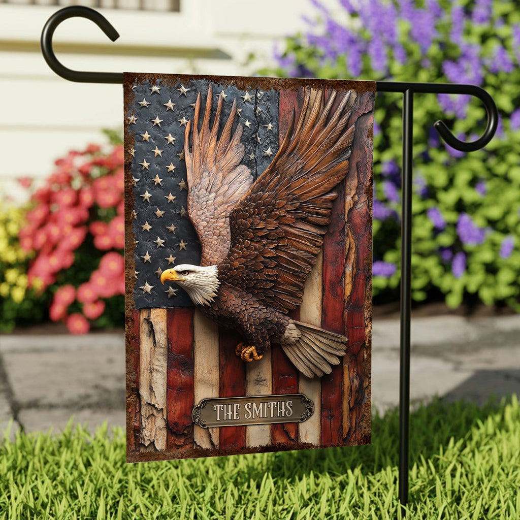 Que Dieu bénisse l'Amérique - Drapeau de jardin personnalisé pour la fête de l'indépendance/le 4 juillet