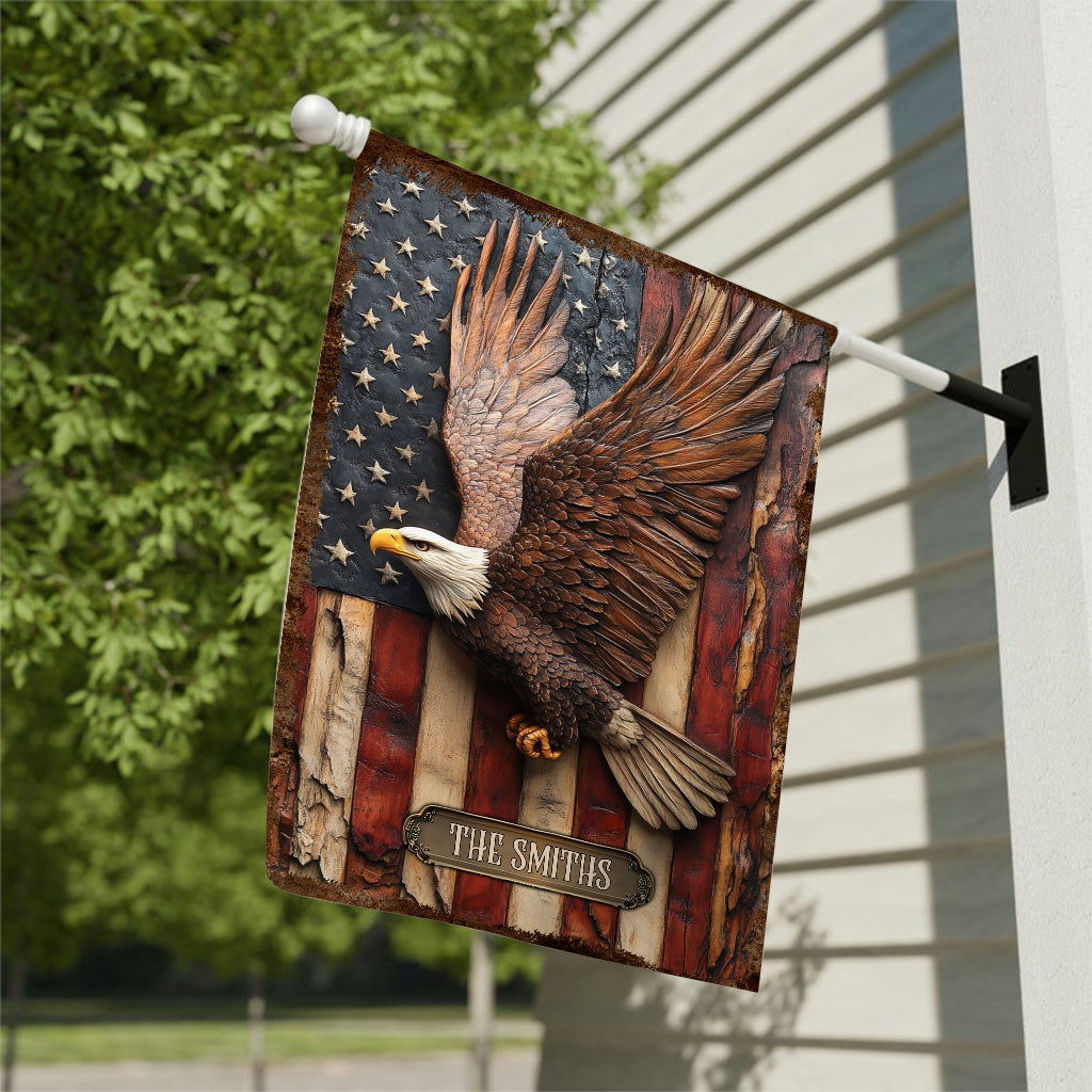 Que Dieu bénisse l'Amérique - Drapeau de jardin personnalisé pour la fête de l'indépendance/le 4 juillet