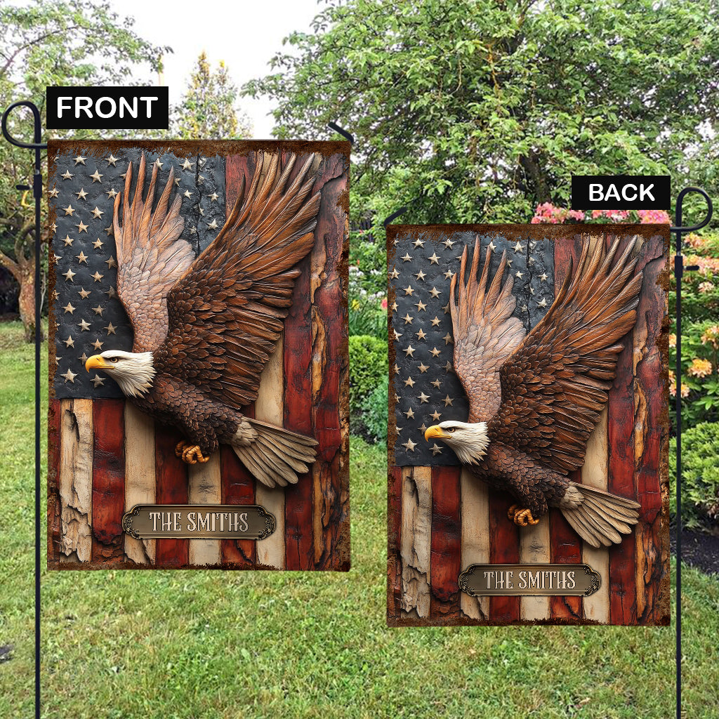 Que Dieu bénisse l'Amérique - Drapeau de jardin personnalisé pour la fête de l'indépendance/le 4 juillet