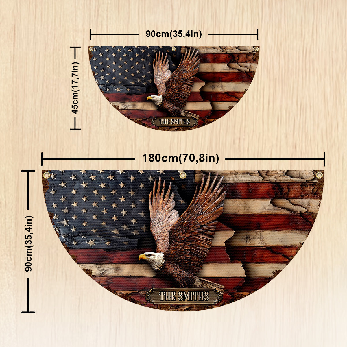 Que Dieu bénisse l'Amérique - Drapeau éventail plissé personnalisé pour la fête de l'indépendance/le 4 juillet