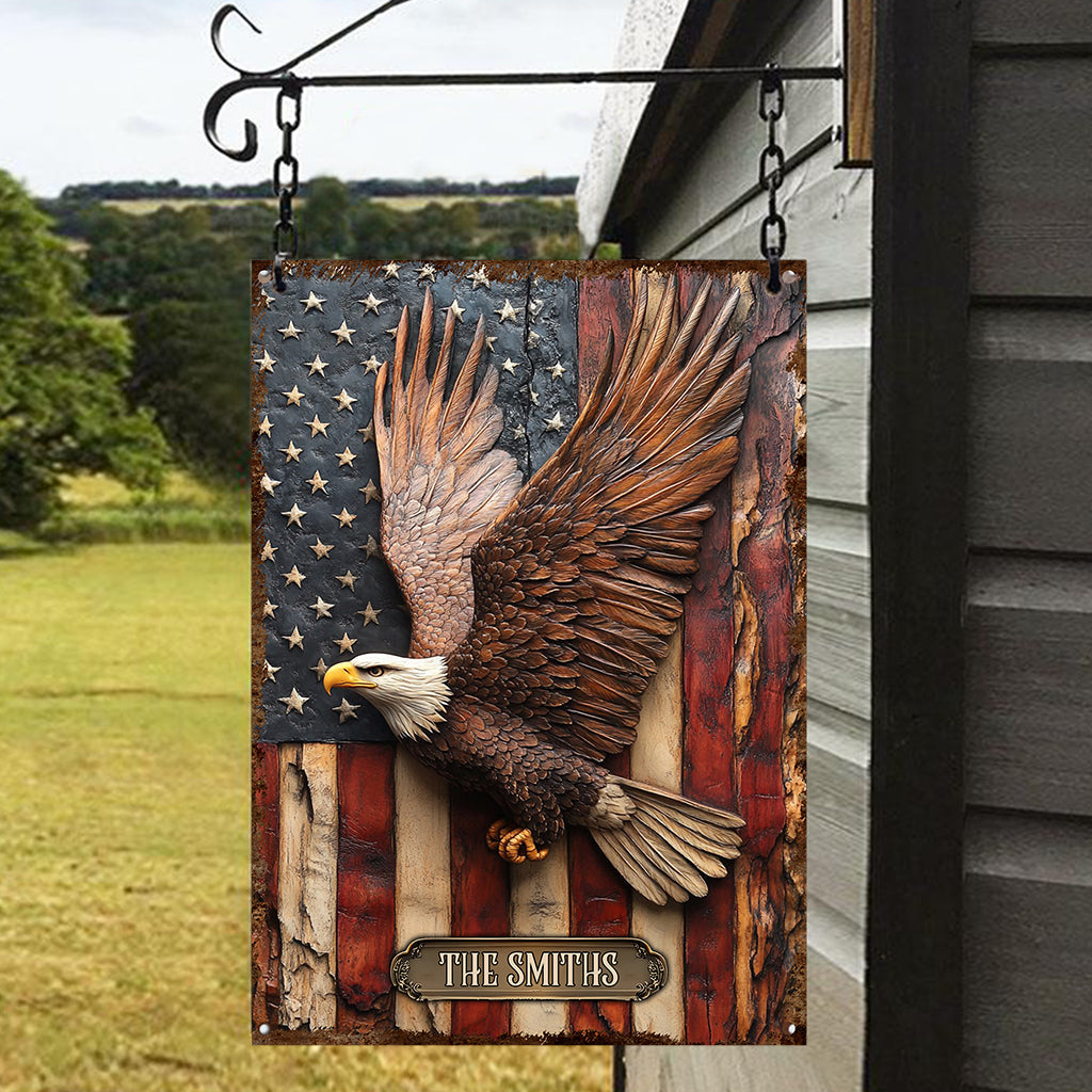 Que Dieu bénisse l'Amérique - Panneau métallique rectangulaire personnalisé pour la fête de l'Indépendance/le 4 juillet