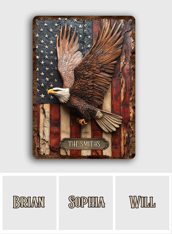 Que Dieu bénisse l'Amérique - Panneau métallique rectangulaire personnalisé pour la fête de l'Indépendance/le 4 juillet