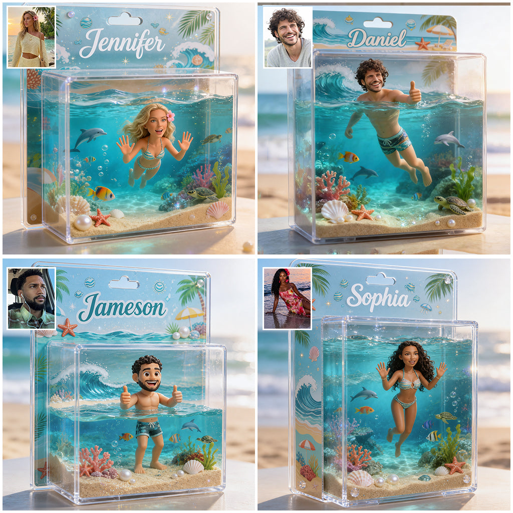 Pour les Amateurs de Mer - Boîte d'Affichage Acrylique Personnalisée