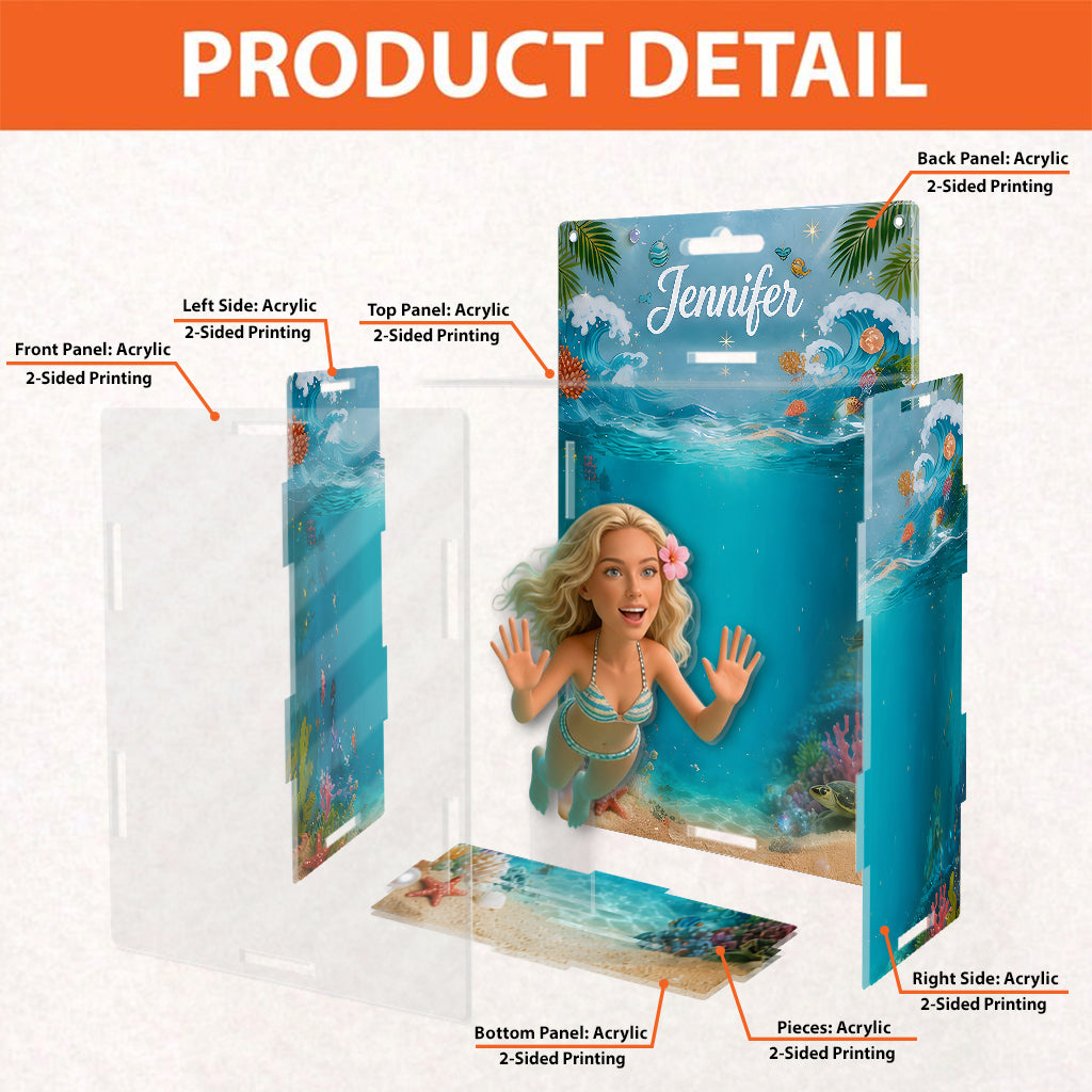 Pour les Amateurs de Mer - Boîte d'Affichage Acrylique Personnalisée