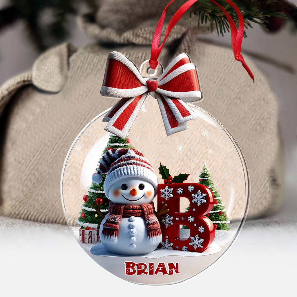 Merry Christmas - Personalized Family Transparent Ornament