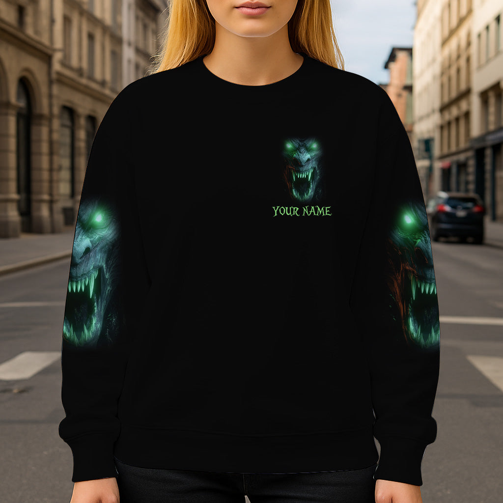 T-shirt personnalisé à motif crâne lumineux - T-shirt à motif crâne intégral